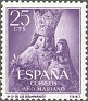 Spain - 1954 - Virgin - 25 CTS - Violeta - Characters, Virgin, Maria - Edifil 1134 - Marian Year N. S. Desamparados Valencia - 0